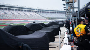 Rain has washd out NASCAR Craftsman Truck Series qualifying at Charlotte Motor Speedway, Corey Day will start on pole.