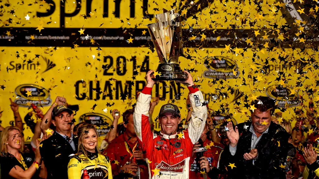 Kevin Harvick headlined the three-driver NASCAR Hall of Fame Class of 2027. Jeff Burton, and Larry Phillips were also named to the class.