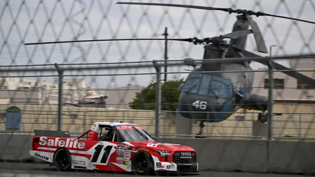 Kaden Honeycutt caught the wall, but scored the pole for the Navy 250 at Naval Base Coronado in San Diego