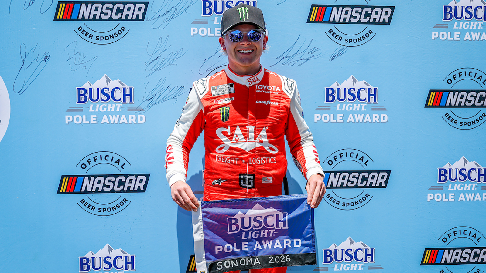 Ty Gibbs stole the pole position for Sunday's Toyota/Save Mart 350 at Sonoma Raceway from Carson Hocevar in the closing moments of Saturday's qualifying session.