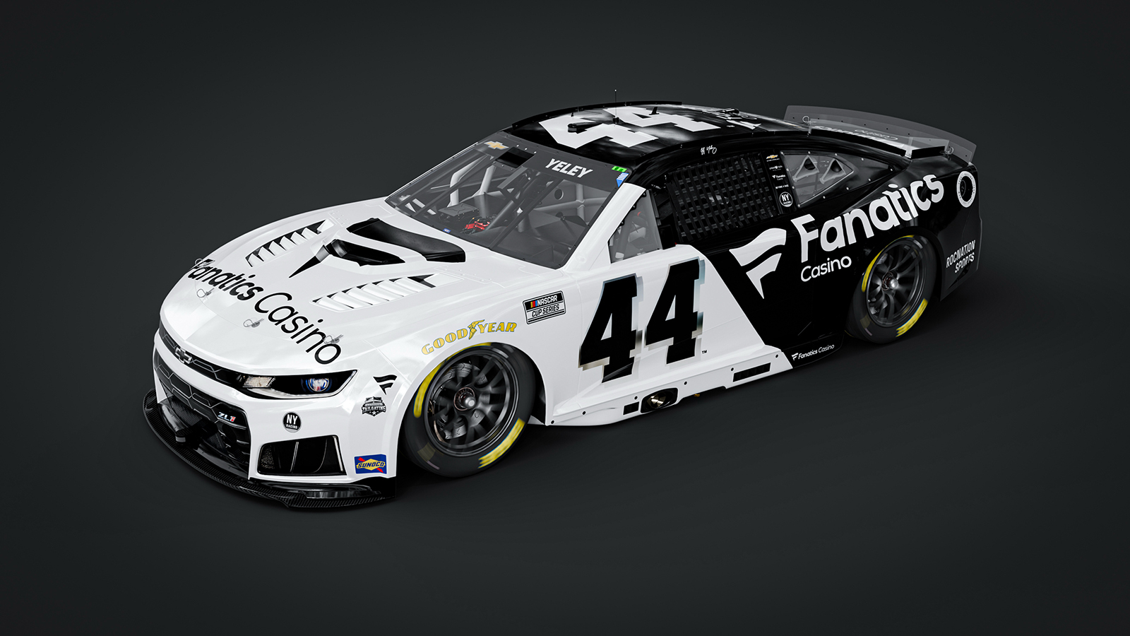 J.J. Yeley will pilot the No. 44 NY Racing Team Chevrolet at Michigan and Chicagoland Speedway with primary sponsorship from Fanatics Casino.