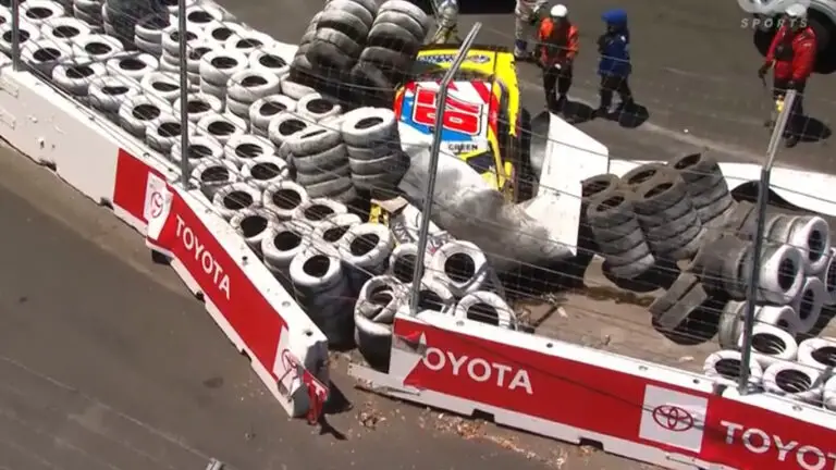 Austin Green was able to walk away from a scary crash at Sonoma Raceway during NASCAR O'Reilly Auto Parts Series practice