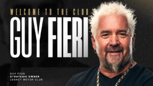 Guy Fieri has been introduced as the latest celebrity to join the ownership group of the LEGACY MOTOR CLUB NASCAR Cup Series team.