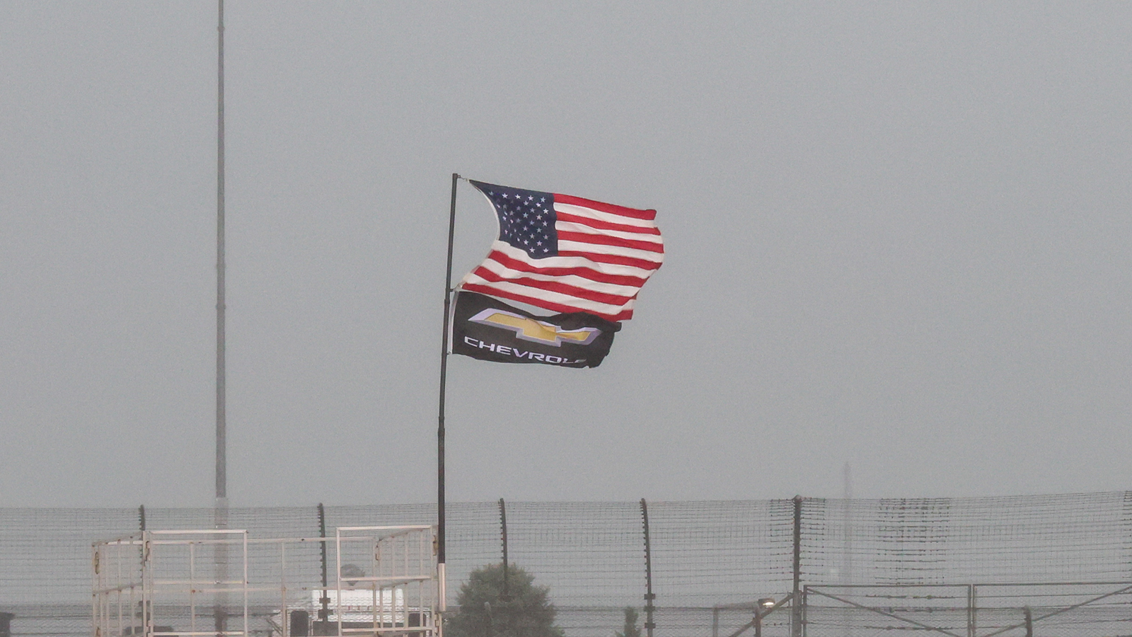 Rain has delayed the start of Saturday's NASCAR O'Reilly Auto Parts Series Cuervo 300 at Chicagoland Speedway.