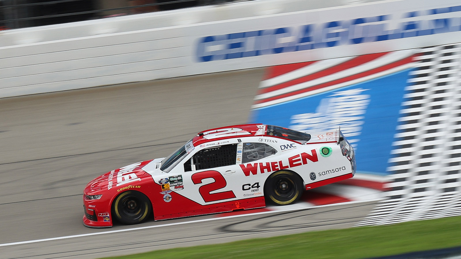 Jesse Love was the fastest driver in NASCAR O'Reilly Auto Parts Series practice for the Cuervo 300 at Chicagoland Speedway.