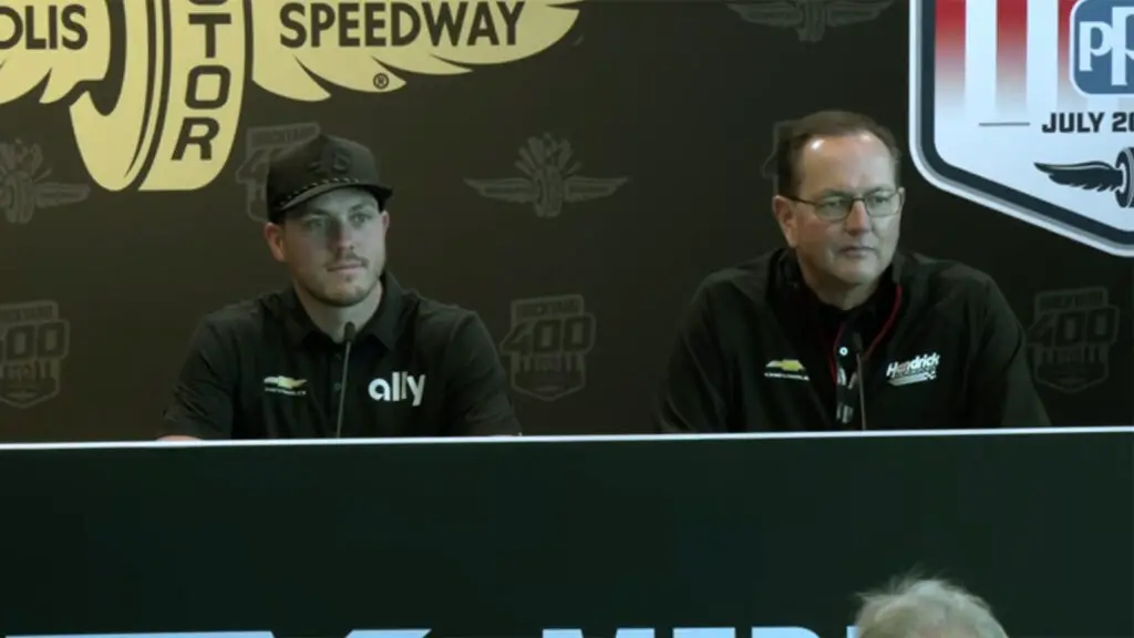 Alex Bowman retirement press conference at Indianapolis Motor Speedway