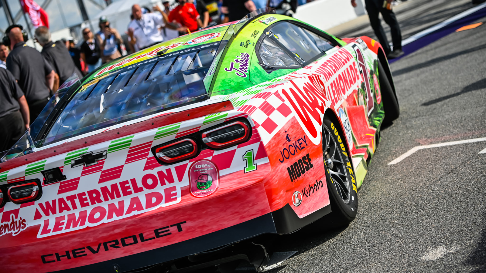 Ross Chastain took the pole position for Saturday night's NASCAR Cup Series Coke Zero Sugar 400 at Daytona.