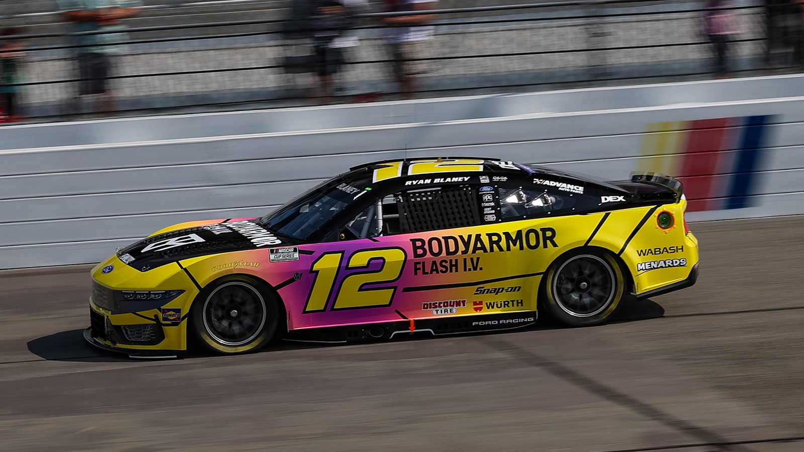 Ryan Blaney will start from the pole position in Saturday's NASCAR Cup Series Cook Out 400 at Richmond Raceway.