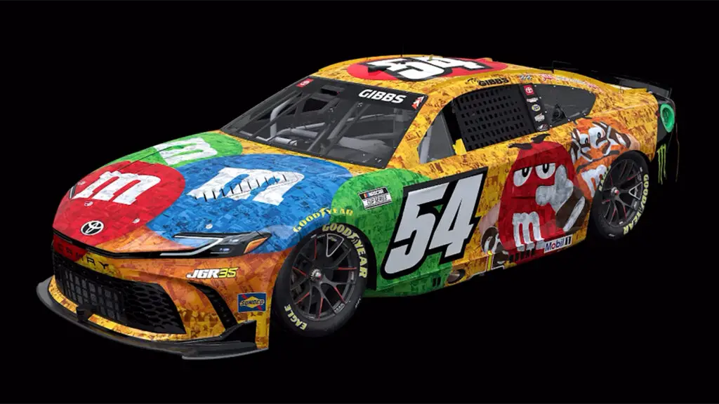 Joe Gibbs Racing and M&M's have teamed together to pay tribute to Kyle Busch in the Bristol Night Race
