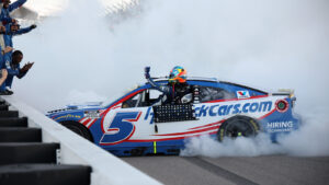 Kyle Larson scored the win in the Enjoy Illinois 300 at World Wide Technology Raceway.