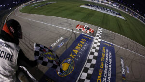 Kaden Honeycutt crosses the finish line to take the win in the Race to Stop Suicide 200 at Kansas Speedway, here are the full race results.