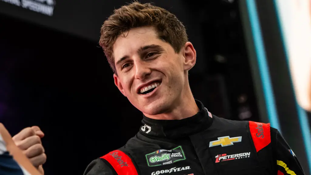Nick Sanchez will start from the pole position in Saturday's NASCAR Craftsman Truck Series race at Kansas Speedway after rain washed out practice and qualifying on Friday.